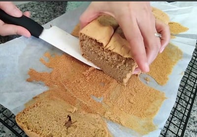 วิธีทำ  Rich Coffee Castella Cake  ❌no sugar&flour /ขนมคลีน : เค้กไข่รสกาแฟ 