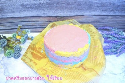 วิธีทำ Homemade rainbow cake