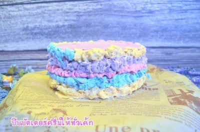 วิธีทำ Homemade rainbow cake