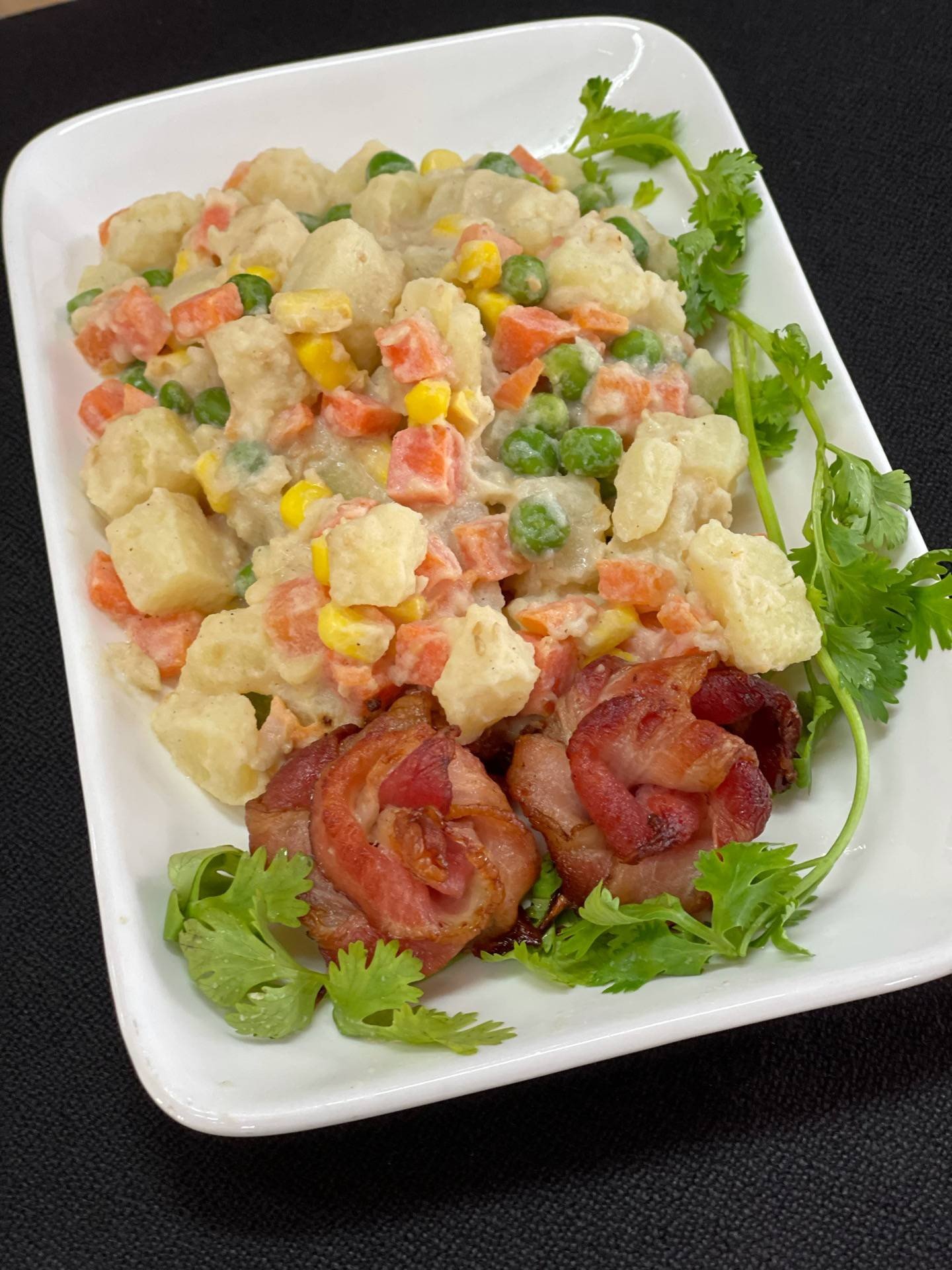 Potato Salad With Bacon Roses 🌹 